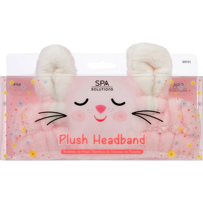 Plush Headband Pink Bunny