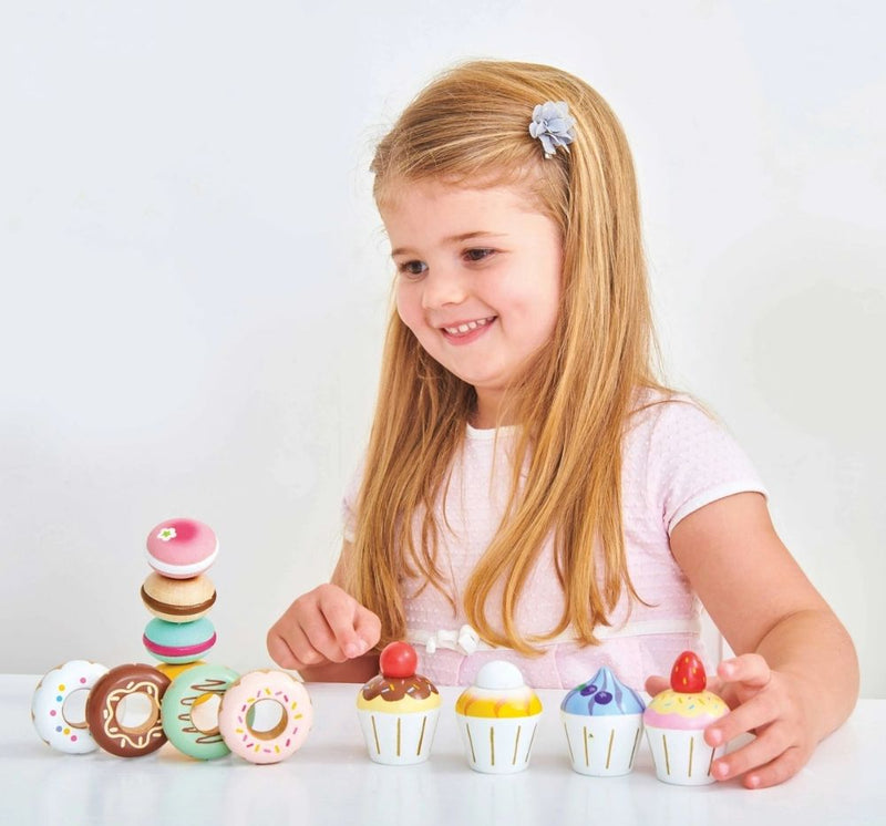 Wooden Cupcake Play Food Set