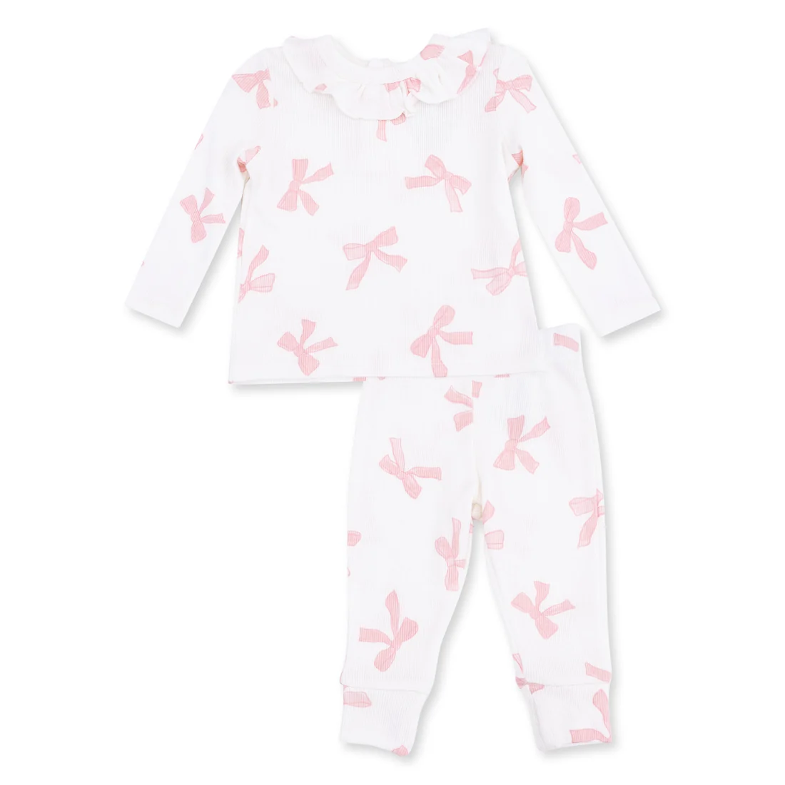 Pretty Bows Long Sleeve Ruffle Top & Pant