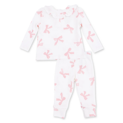 Pretty Bows Long Sleeve Ruffle Top & Pant