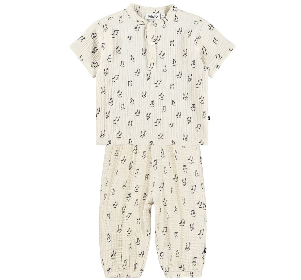 Shirts & Woven Pants Happy Notes