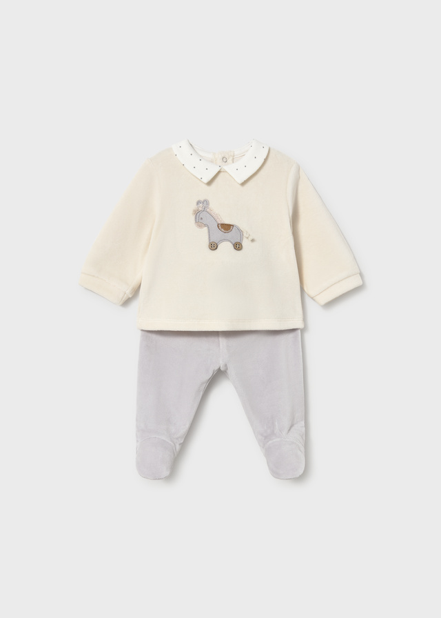 Conjunto Polaina Tundosado Niebla
