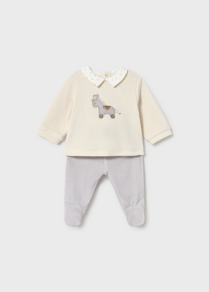 Conjunto Polaina Tundosado Niebla