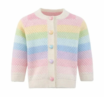 Pastel Rainbow Knit Cardigan