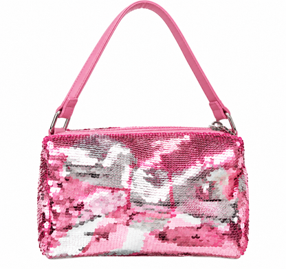 Sequin Bow Bag Pink