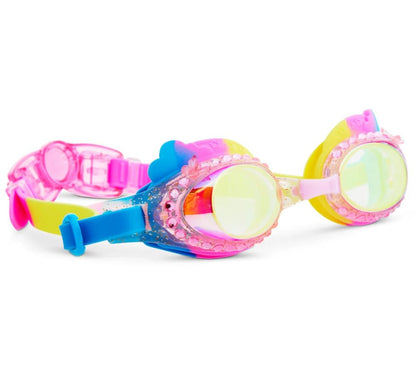 Rainbow Swim Goggles Colorful Clouds