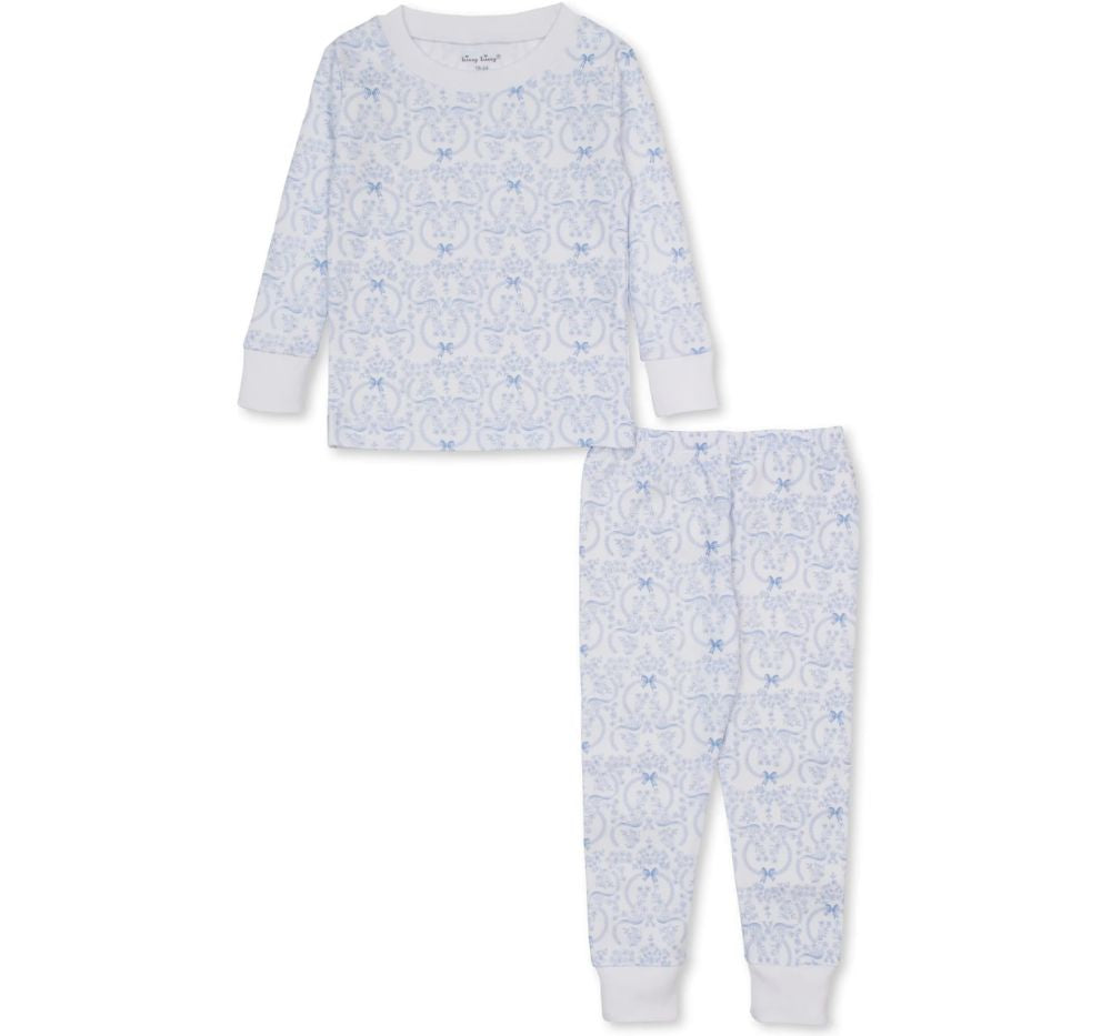 Pajama Set Snug Delicate Blooming Bows Lt. Blue
