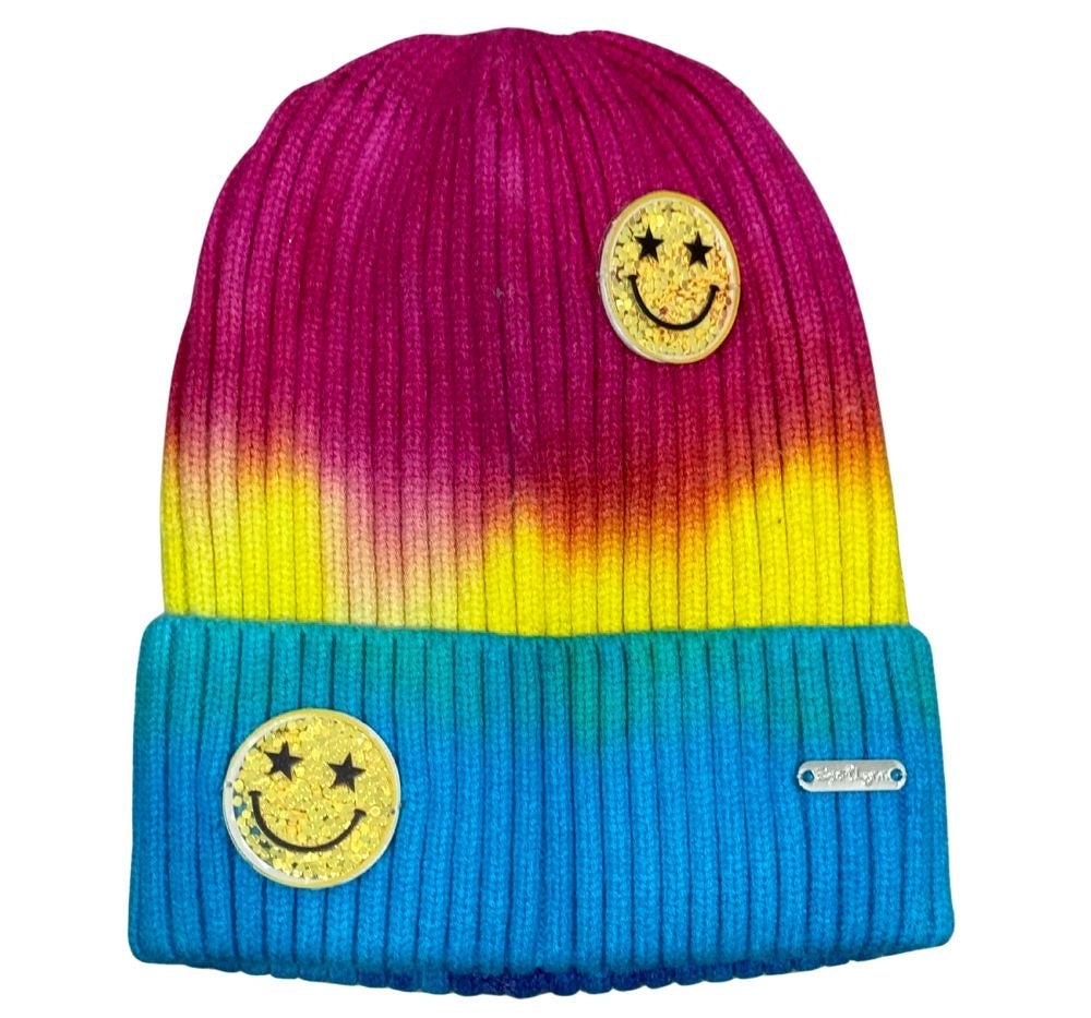 Tye Dye Confetti Smile Hat