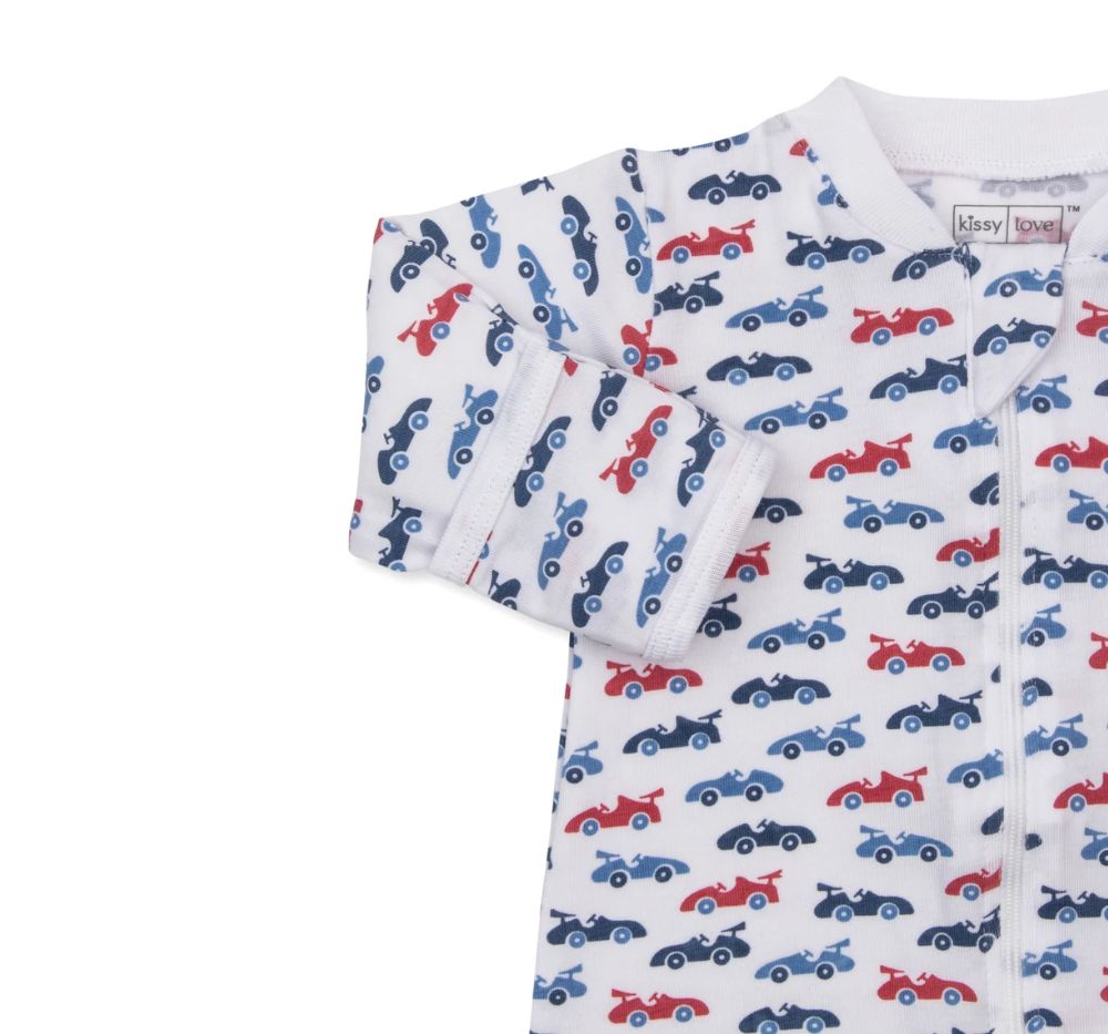 Footie Zip PRT PJs Speedy Racecars