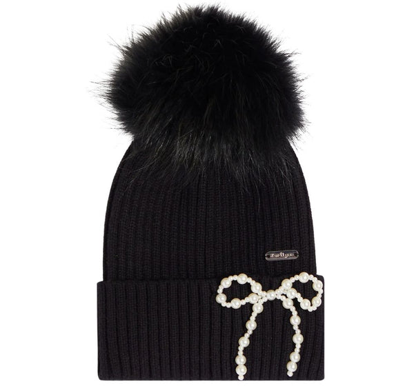 Pearlbow On Rib Hat Black