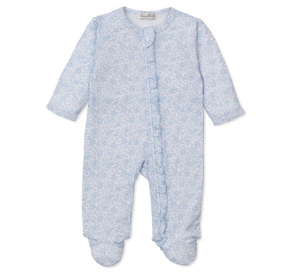 Country Gardens-Footie w/ Zip PRT Light Blue