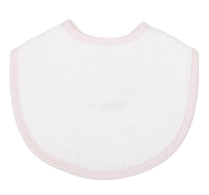 Pink S/Stripe Burp Cloth Bib