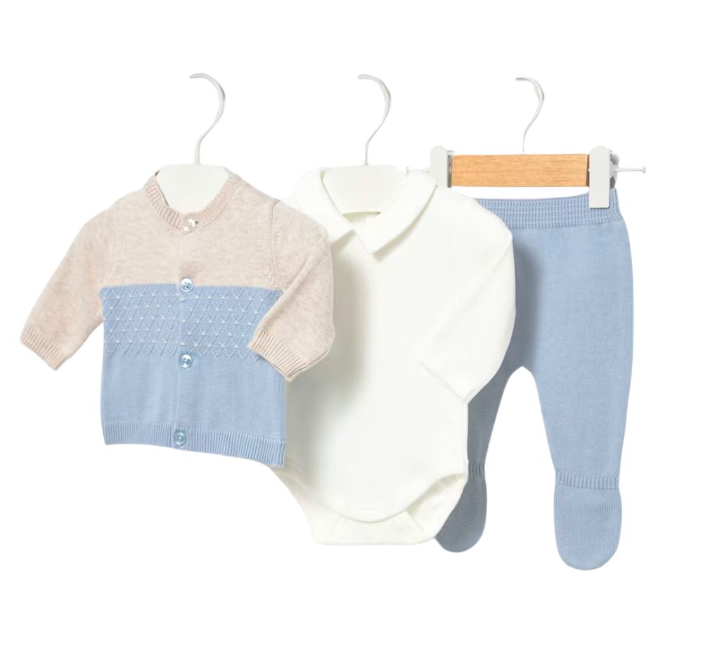 Conjunto Polaina 3pc Tricot Cielo