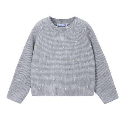 Jersey & Falda Tricot Perlas Gris Mez