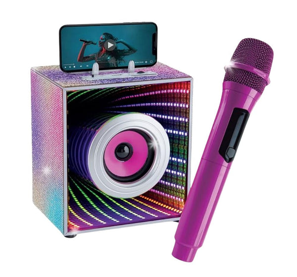 Infinity Speaker & Karaoke Bluetooth Microphone Set Pop Star