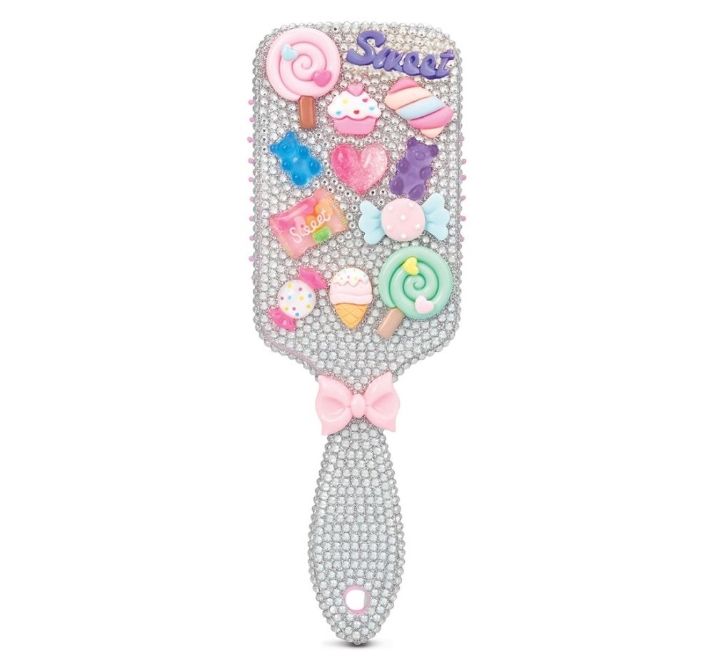 Charming Rhinestone Paddle Brush