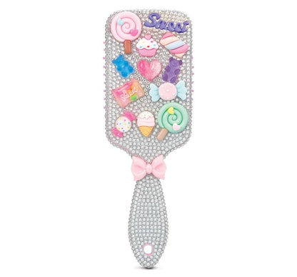 Charming Rhinestone Paddle Brush