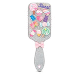 Charming Rhinestone Paddle Brush