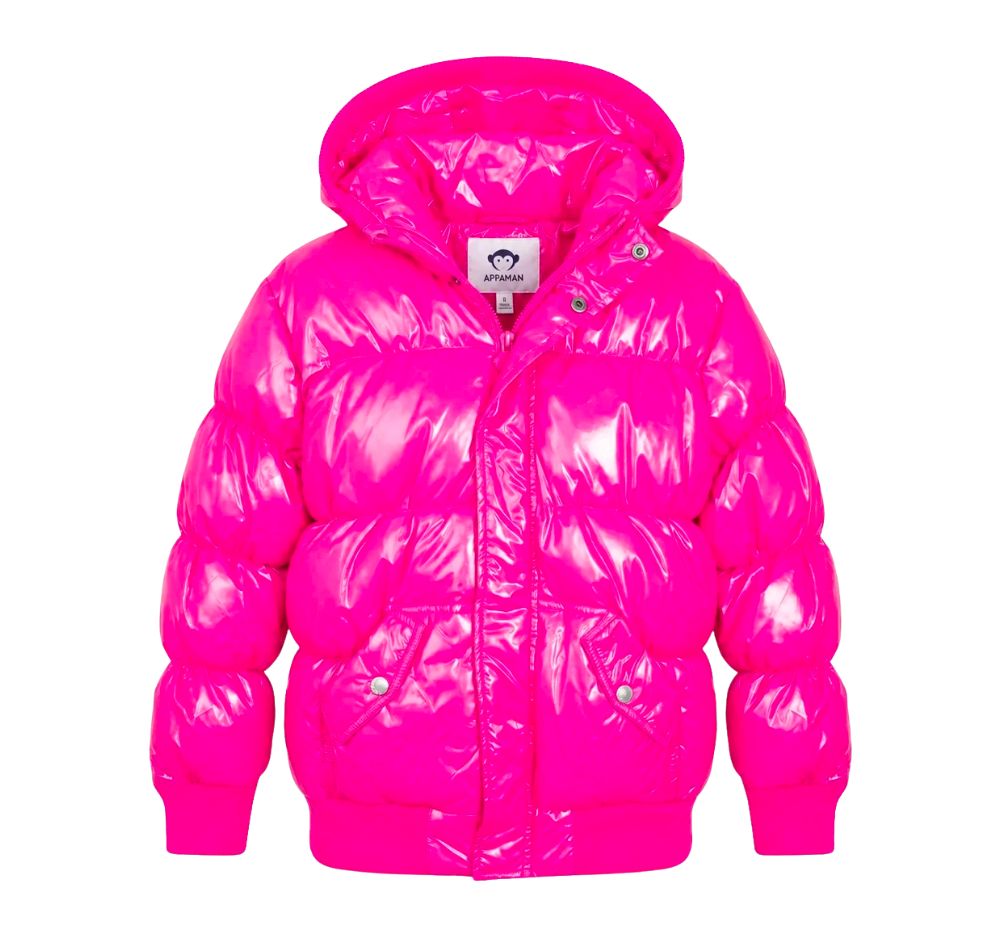 Puffy Coat Pink Glitter