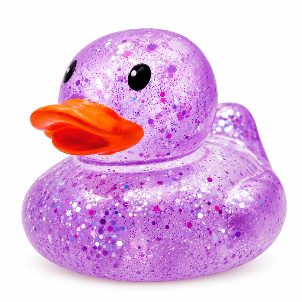 Glitter Squishy Duck Purple