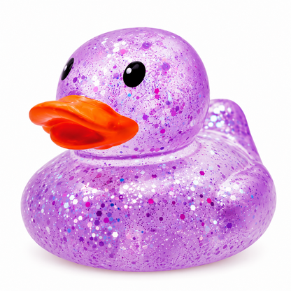 Glitter Squishy Duck Purple