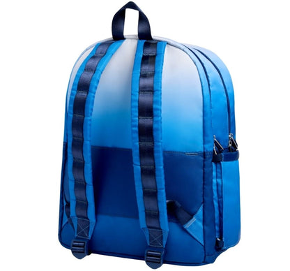 Kane Double Pocket Backpack - Blue Gradient Diagonal Zipper