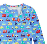 Cloud Stretch Footie Blue Mult Cars