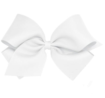 King Grosgrain Bow White