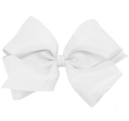King Organza Gro Overlay Bow White