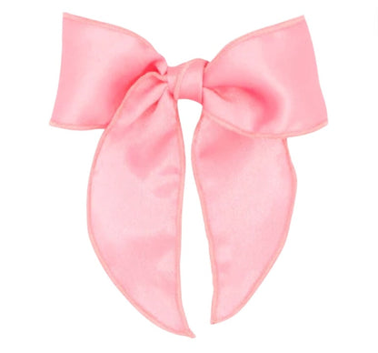 King Satin Fabric Bow Pink