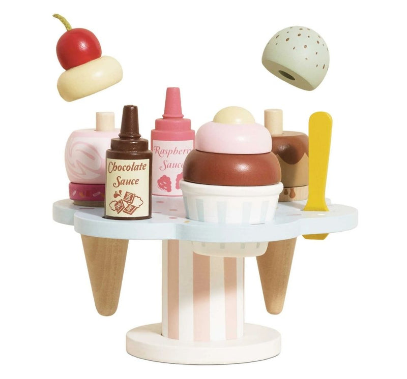Wooden Ice Cream Stand & Accs.