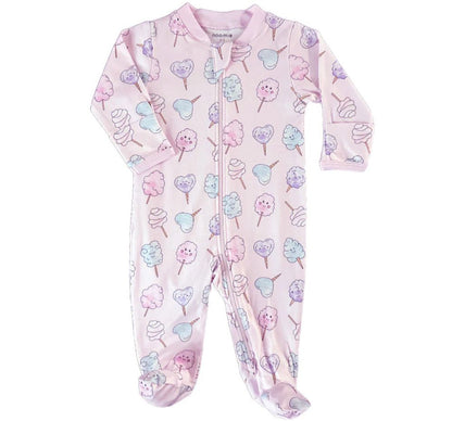 Zipper Footie Cotton Candy