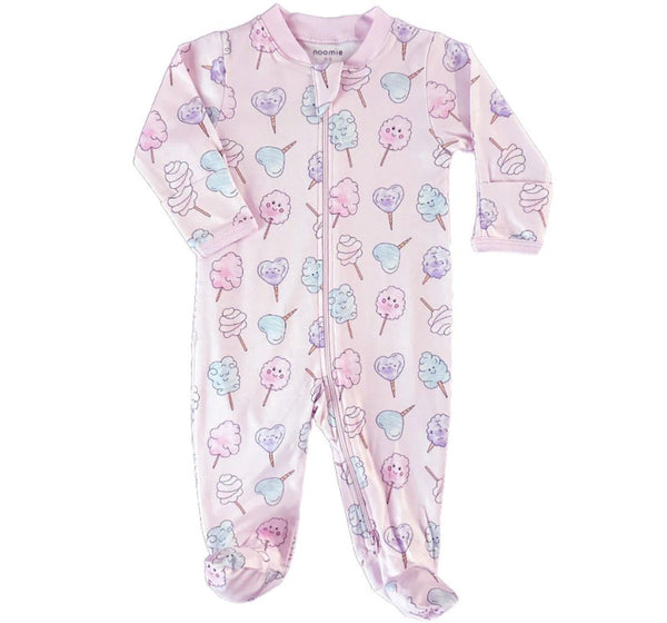 Zipper Footie Cotton Candy