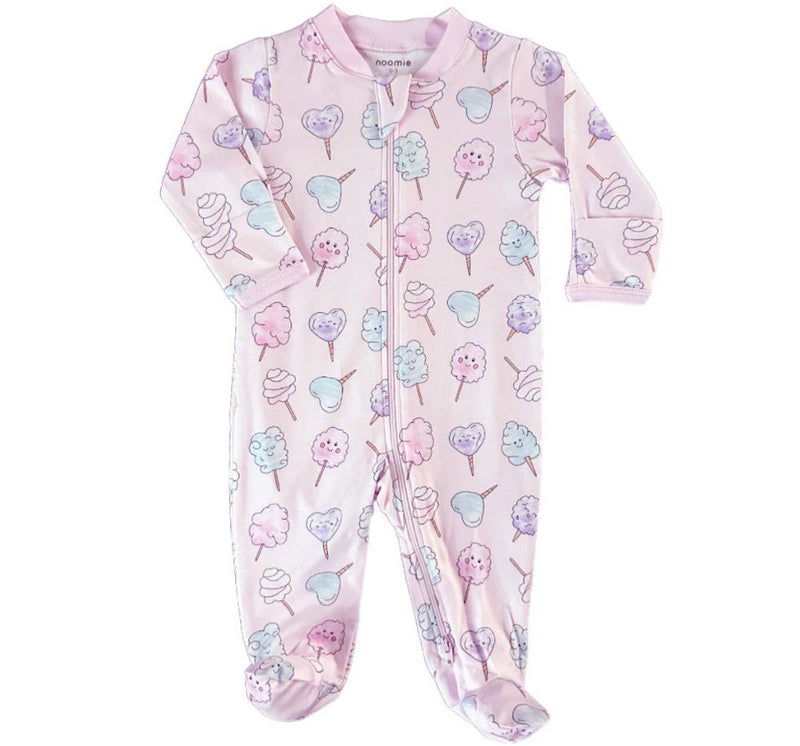 Zipper Footie Cotton Candy