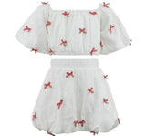 Hailey Red Bow Bubble Set