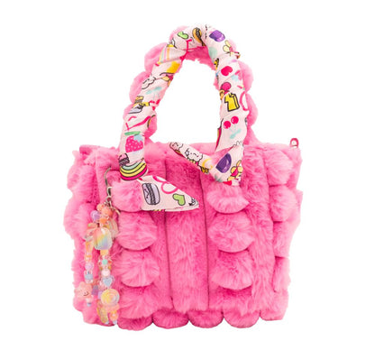 Faux Fur Totes Fuchsia