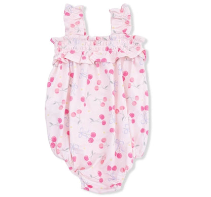 Sweet Bow Cherries Ruffly Strap Bubble