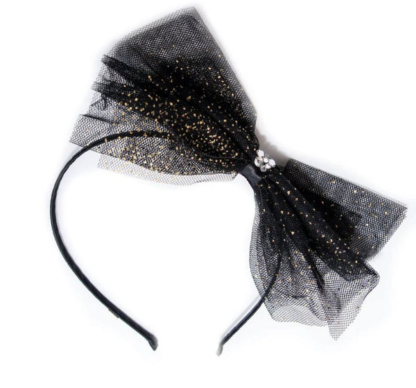 Glitter Bow On Stocking Black
