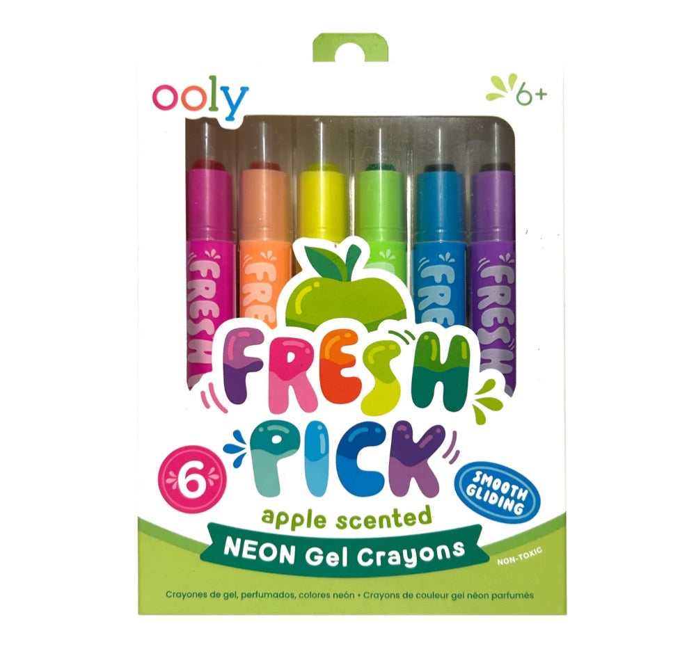 Fresh Pick Apple Scented Neon Gel Crayons