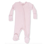 Solid Veiled Pink 2 Way Zipper Footie