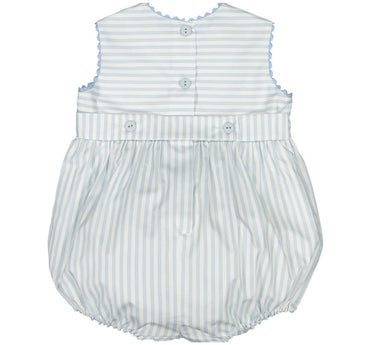 Blue Cherries Stripes Romper