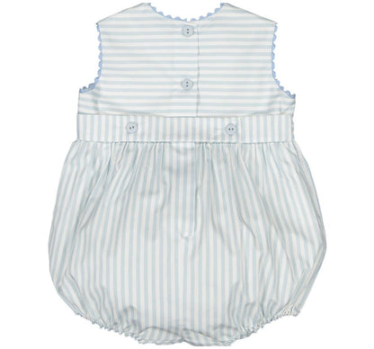 Blue Cherries Stripes Romper