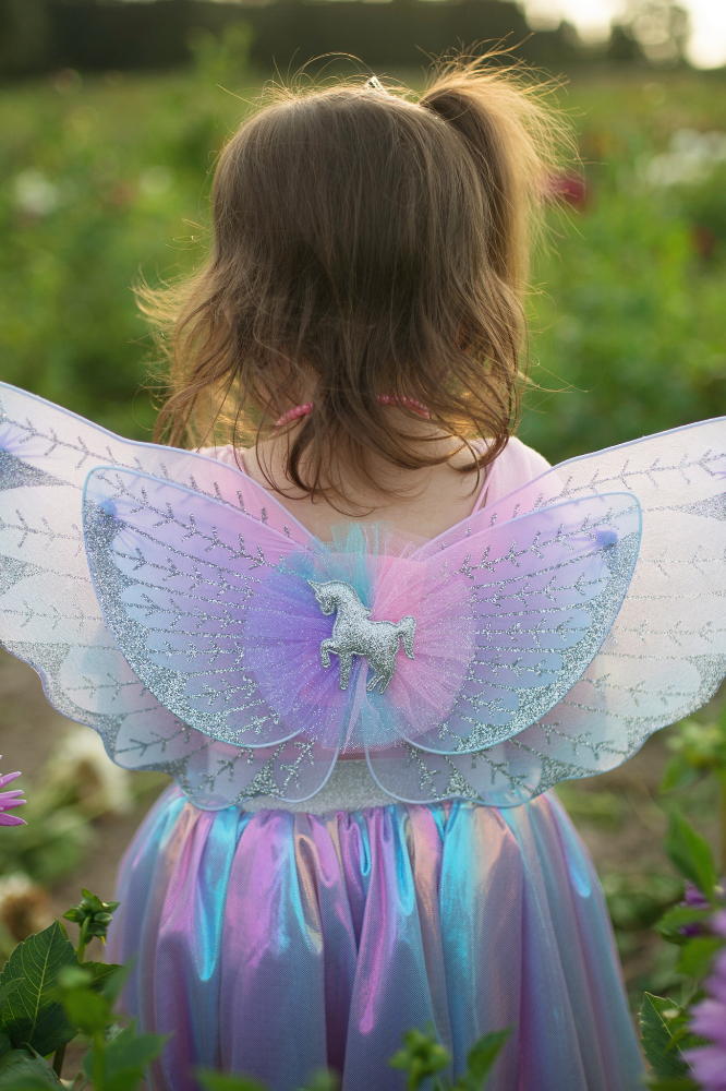 Magical Unicorn Skirt & Wings Pastel 4-6