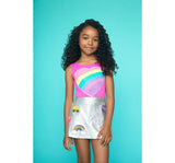 Heart Tank Pink & Icon Skort Silver