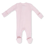Solid Veiled Pink 2 Way Zipper Footie