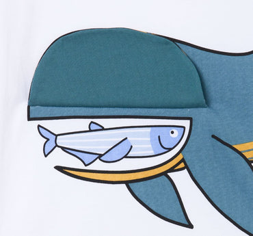 T-Shirt W/Whale Graphic & Fleece Shorts