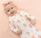 Teddy Bear Ballerina Smocked Peter Pan Snap Footie