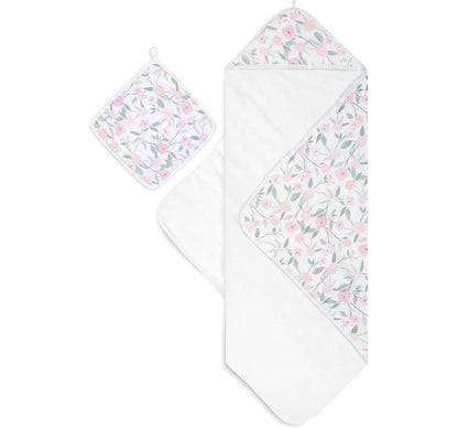 Ma Fleur-Garden Party Muslin Backed Hooded Towel Set