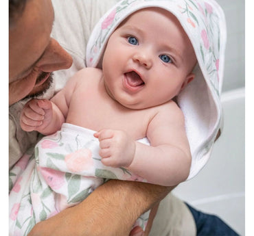 Ma Fleur-Garden Party Muslin Backed Hooded Towel Set