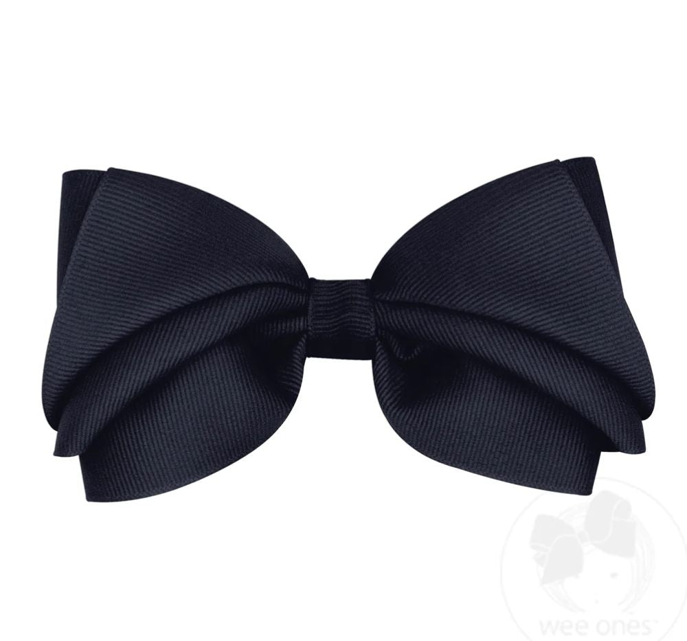 Mini Kng Org/Gg Overly Pleated Navy Bow